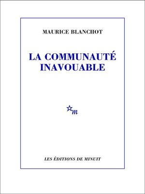 cover image of La Communauté inavouable
